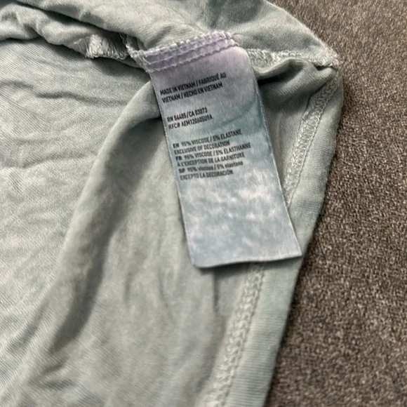 American Eagle Outfitters Large Lace Up Front Mint Color Long Sleeve Top - Picture 5 of 7